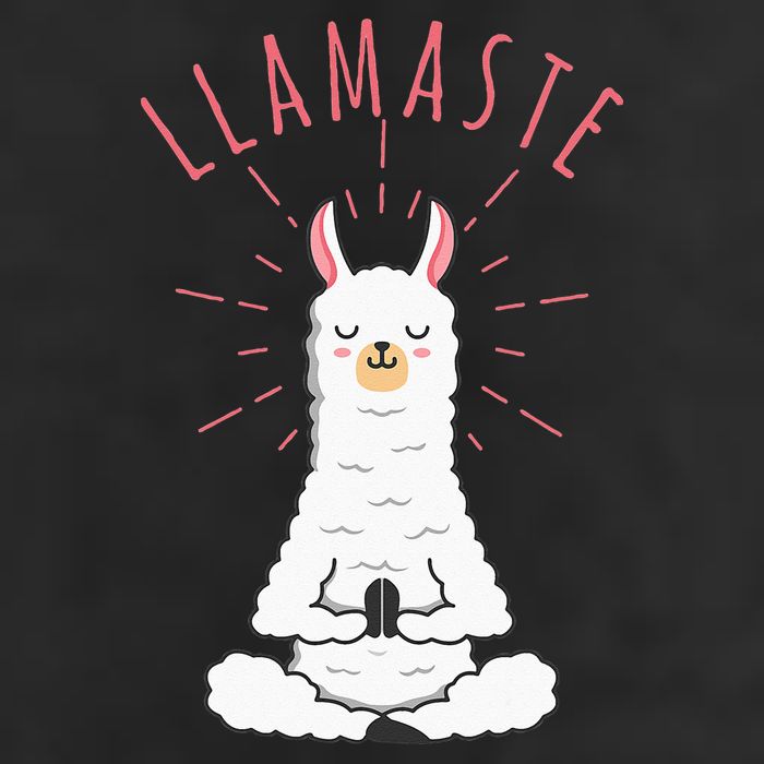 Funny Llama Do Yoga Llamaste Namaste Funny Yoga Meditation 7 Panel Mesh Trucker Snapback Hat
