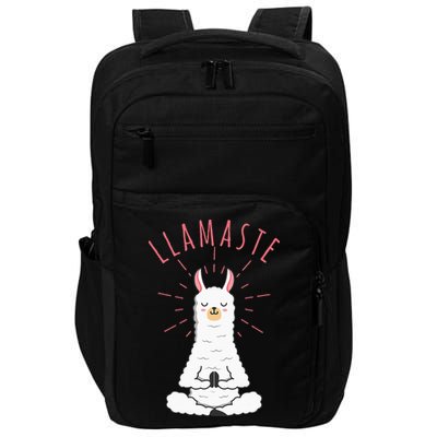 Funny Llama Do Yoga Llamaste Namaste Funny Yoga Meditation Impact Tech Backpack