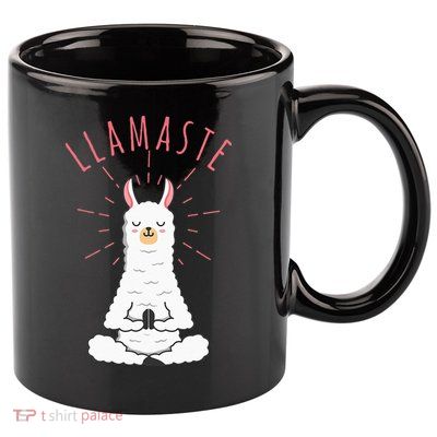 Funny Llama Do Yoga Llamaste Namaste Funny Yoga Meditation 11oz C Handle Ceramic Mug