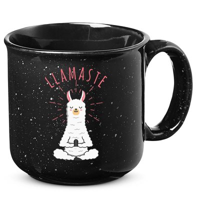 Funny Llama Do Yoga Llamaste Namaste Funny Yoga Meditation 15oz Campfire Ceramic Mug