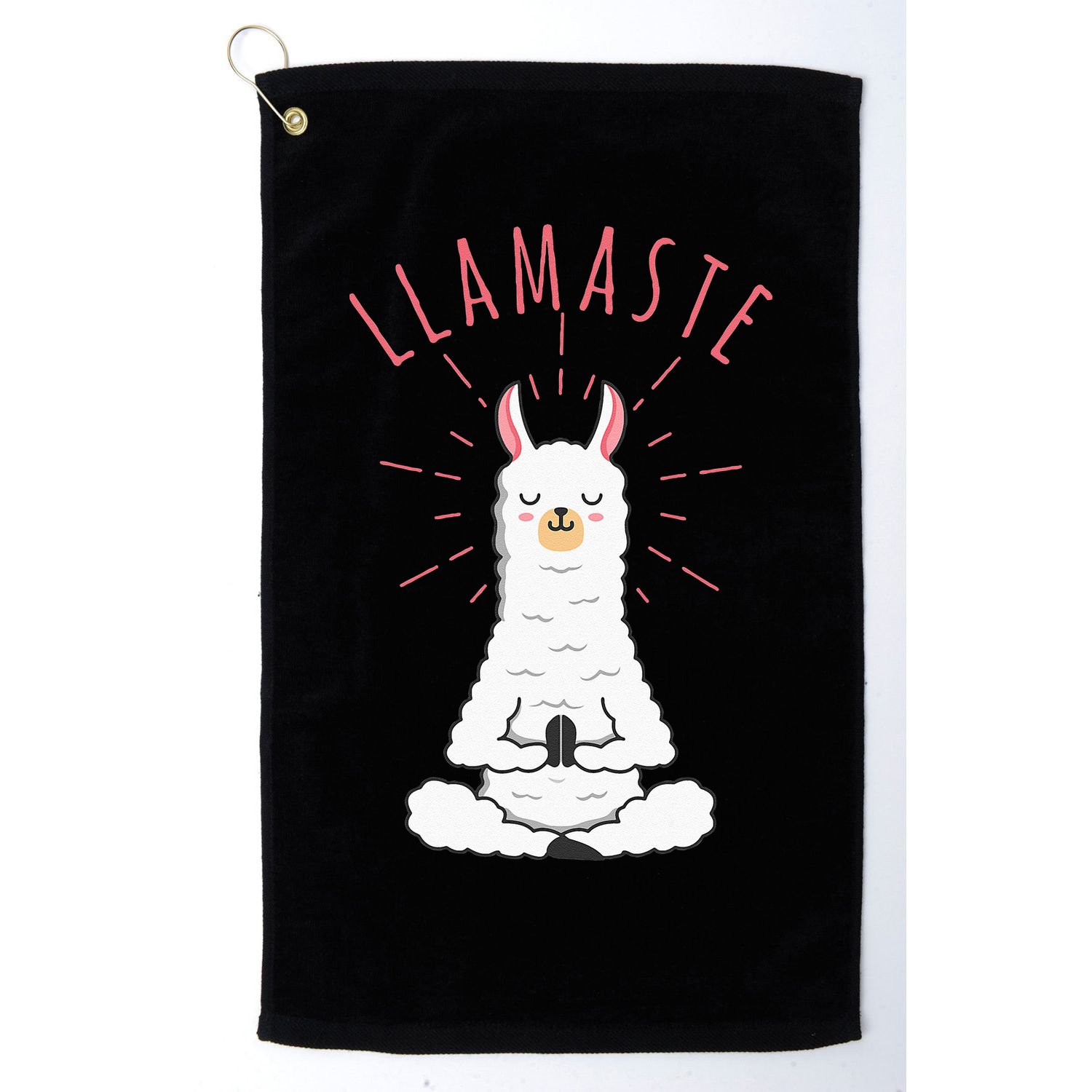 Funny Llama Do Yoga Llamaste Namaste Funny Yoga Meditation Golf Towel
