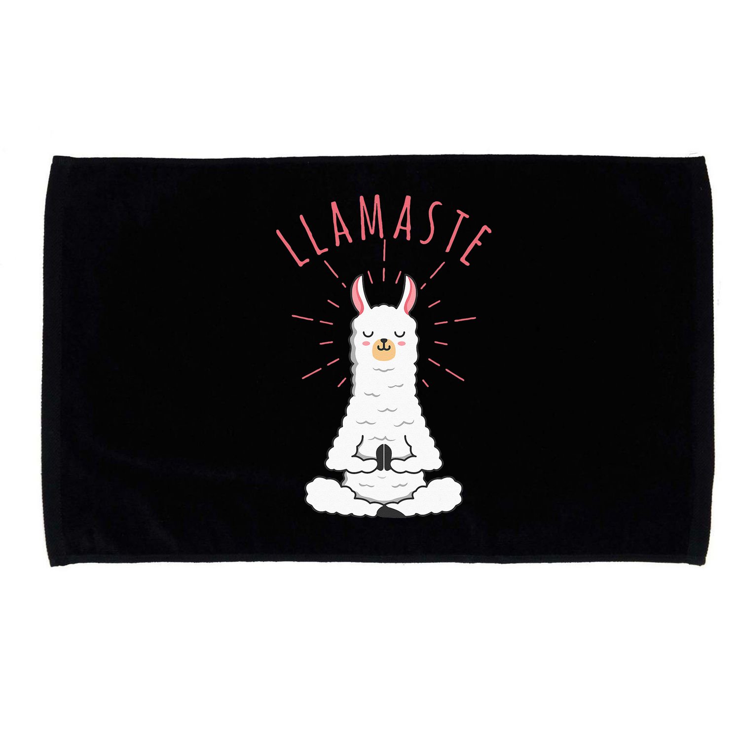 Funny Llama Do Yoga Llamaste Namaste Funny Yoga Meditation Microfiber Hand Towel