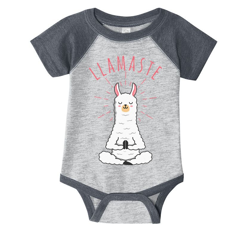 Funny Llama Do Yoga Llamaste Namaste Funny Yoga Meditation Infant Baby Jersey Bodysuit