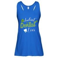 Funny Luckiest Dentist Ever Gift St Patrick's Day Funny Gift Ladies Essential Flowy Tank