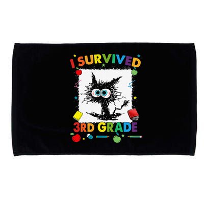 Funny Last Day Of Third 3rd Grade I Survived Third 3rd Grade Microfiber Hand Towel