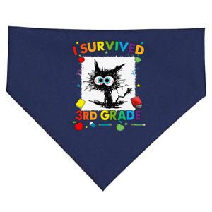 Funny Last Day Of Third 3rd Grade I Survived Third 3rd Grade USA-Made Doggie Bandana