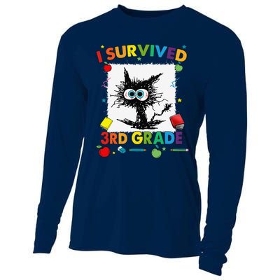 Funny Last Day Of Third 3rd Grade I Survived Third 3rd Grade Cooling Performance Long Sleeve Crew