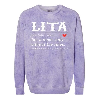 Funny Lita Defination Colorblast Crewneck Sweatshirt