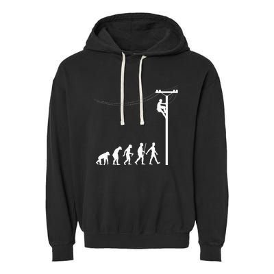 Funny Lineman Designs For Men Women Electrician Engineers Garment-Dyed Fleece Hoodie