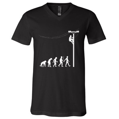 Funny Lineman Designs For Men Women Electrician Engineers V-Neck T-Shirt