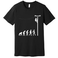 Funny Lineman Designs For Men Women Electrician Engineers Premium T-Shirt