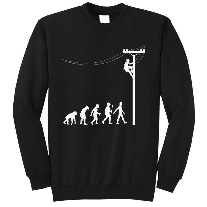 Funny Lineman Designs For Men Women Electrician Engineers Tall Sweatshirt