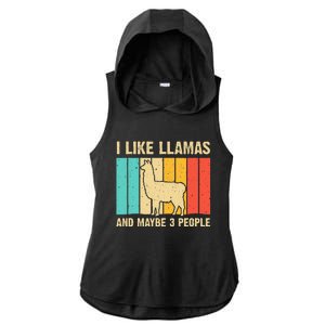 Funny Llama Design For Kids Men Women Alpaca Lover Farming Ladies PosiCharge Tri-Blend Wicking Draft Hoodie Tank