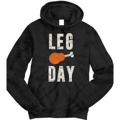 Fun Leg Day Thanksgiving Gifts Pilgrim Costume Turkey Day Tie Dye Hoodie