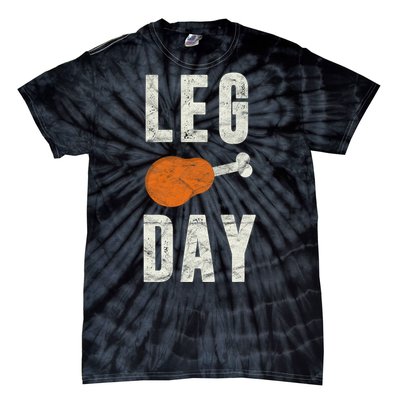 Fun Leg Day Thanksgiving Gifts Pilgrim Costume Turkey Day Tie-Dye T-Shirt