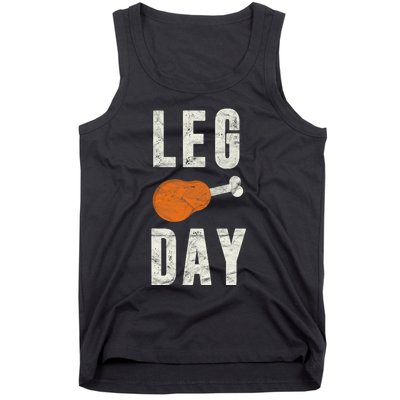 Fun Leg Day Thanksgiving Gifts Pilgrim Costume Turkey Day Tank Top