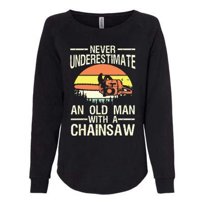 Funny Lumberjack Design For Dad Logger Arborist Chainsaw Womens California Wash Sweatshirt