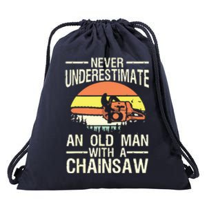 Funny Lumberjack Design For Dad Logger Arborist Chainsaw Drawstring Bag