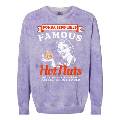 Fonda Lynn Dees Nuts Satisfies Funny Adult Humor Saying Colorblast Crewneck Sweatshirt