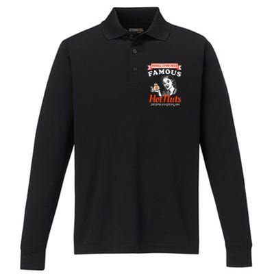 Fonda Lynn Dees Nuts Satisfies Funny Adult Humor Saying Performance Long Sleeve Polo