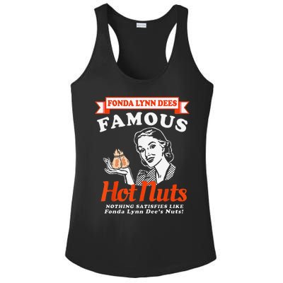 Fonda Lynn Dees Nuts Satisfies Funny Adult Humor Saying Ladies PosiCharge Competitor Racerback Tank