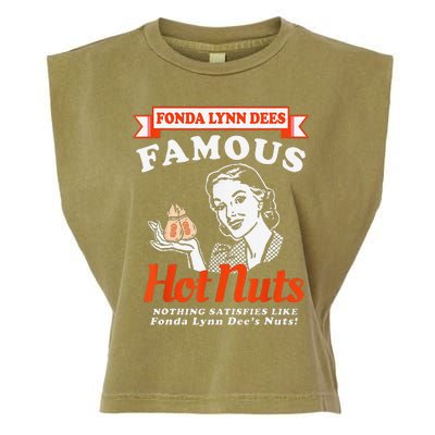 Fonda Lynn Dees Nuts Satisfies Funny Adult Humor Saying Garment-Dyed Women's Muscle Tee