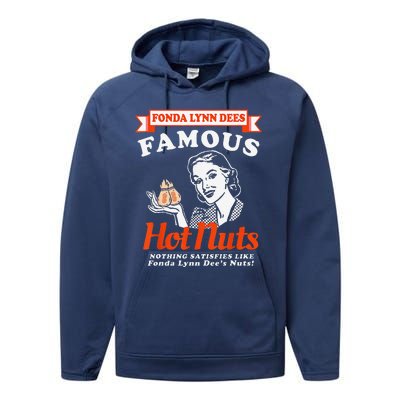 Fonda Lynn Dees Nuts Satisfies Funny Adult Humor Saying Performance Fleece Hoodie