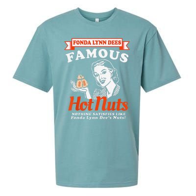 Fonda Lynn Dees Nuts Satisfies Funny Adult Humor Saying Sueded Cloud Jersey T-Shirt