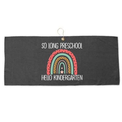 Funny Last Day PreK So Long PreK Hello Kindergarten Gift Large Microfiber Waffle Golf Towel