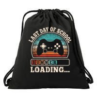 Funny Last Day Of School Gaming Teacher Student Boy Drawstring Bag