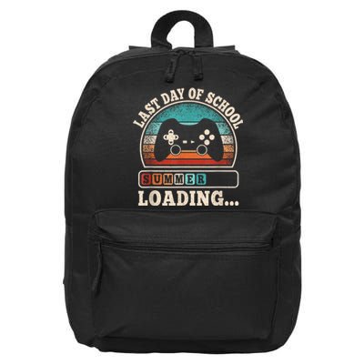 Funny Last Day Of School Gaming Teacher Student Boy 16 in Basic Backpack