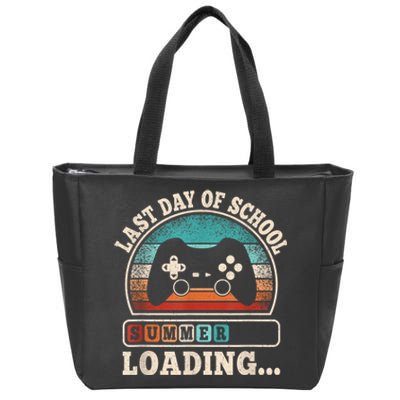 Funny Last Day Of School Gaming Teacher Student Boy Zip Tote Bag