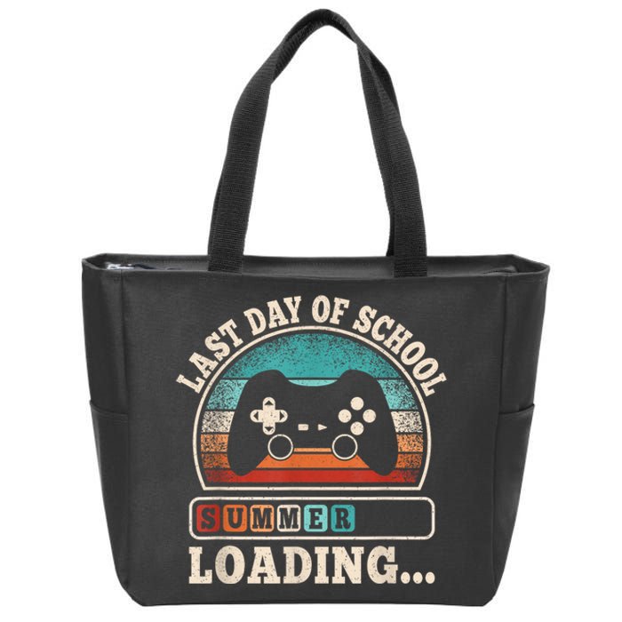 Funny Last Day Of School Gaming Teacher Student Boy Zip Tote Bag