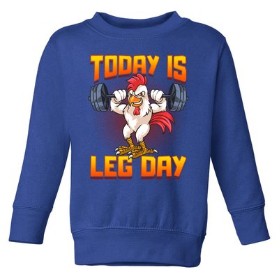 Funny Leg Day Chicken Legs Squats Gym Gift Toddler Sweatshirt