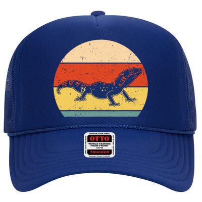 Funny Lizard Design For Leopard Gecko Zoo Animal High Crown Mesh Back Trucker Hat