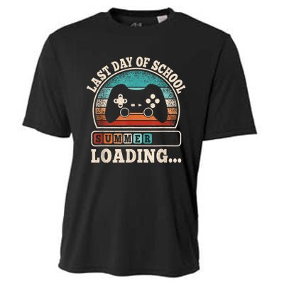 Funny Last Day Of School Gaming Teacher Student Cooling Performance Crew T-Shirt