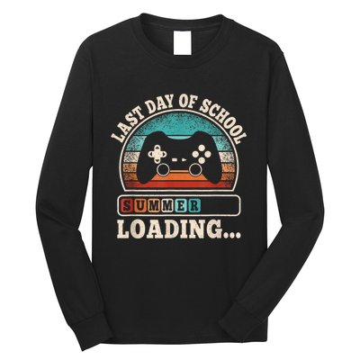 Funny Last Day Of School Gaming Teacher Student Long Sleeve Shirt