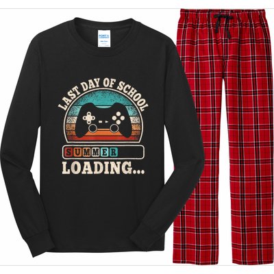 Funny Last Day Of School Gaming Teacher Student Long Sleeve Pajama Set