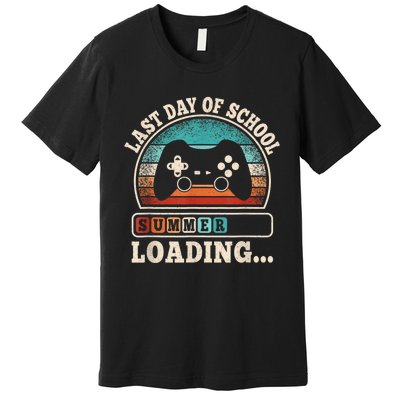 Funny Last Day Of School Gaming Teacher Student Premium T-Shirt