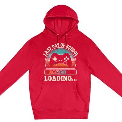 Funny Last Day Of School Gaming Teacher Student Premium Pullover Hoodie