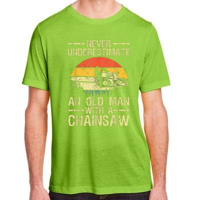 Funny Lumberjack Design For Dad Logger Arborist Chainsaw Adult ChromaSoft Performance T-Shirt