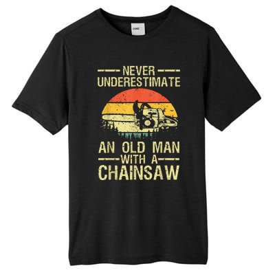 Funny Lumberjack Design For Dad Logger Arborist Chainsaw Tall Fusion ChromaSoft Performance T-Shirt