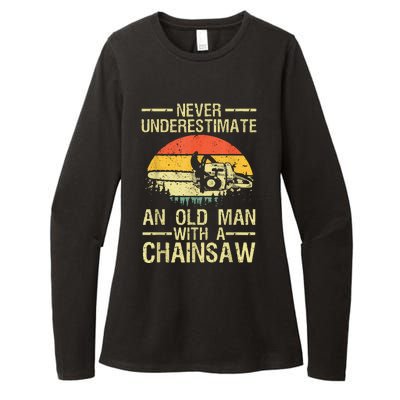 Funny Lumberjack Design For Dad Logger Arborist Chainsaw Womens CVC Long Sleeve Shirt