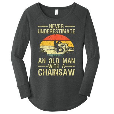 Funny Lumberjack Design For Dad Logger Arborist Chainsaw Women's Perfect Tri Tunic Long Sleeve Shirt