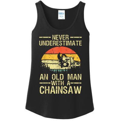 Funny Lumberjack Design For Dad Logger Arborist Chainsaw Ladies Essential Tank