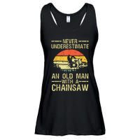 Funny Lumberjack Design For Dad Logger Arborist Chainsaw Ladies Essential Flowy Tank