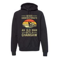 Funny Lumberjack Design For Dad Logger Arborist Chainsaw Premium Hoodie