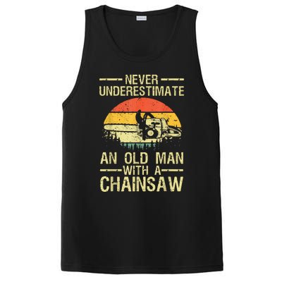 Funny Lumberjack Design For Dad Logger Arborist Chainsaw PosiCharge Competitor Tank