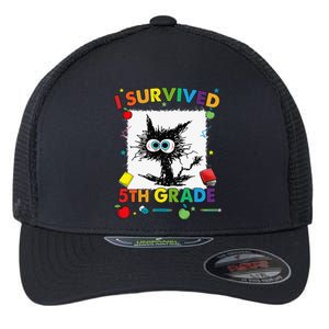 Funny Last Day Of Fifth 5th Grade I Survived Fifth 5th Grade Flexfit Unipanel Trucker Cap