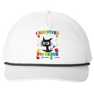 Funny Last Day Of Fifth 5th Grade I Survived Fifth 5th Grade Snapback Five-Panel Rope Hat